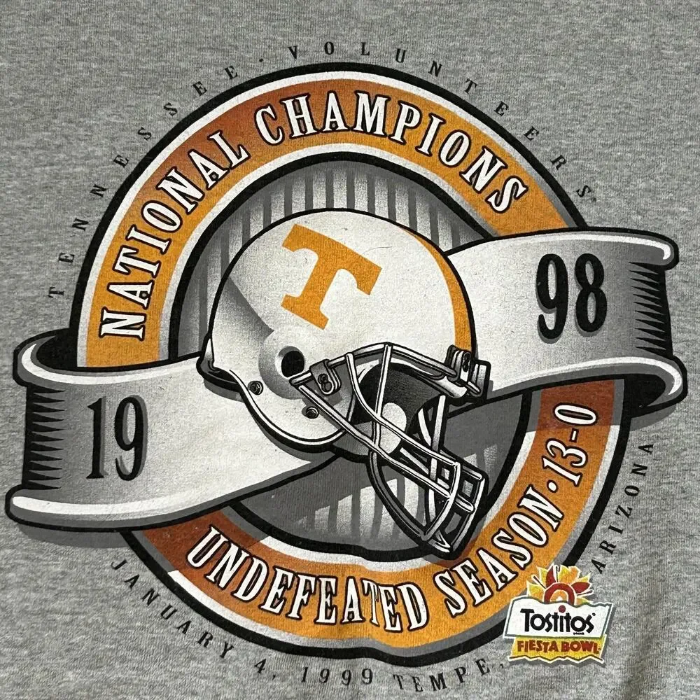 Vintage Tennessee Volunteers Sweatshirt Mens XL Gray Pro Player Fiesta Bowl 1998